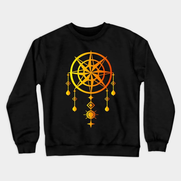 Wind rose and dream mandala Crewneck Sweatshirt by SAMUEL FORMAS